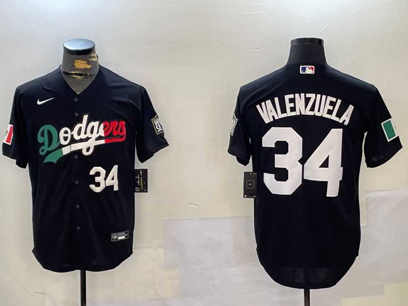 Men%27s Los Angeles Dodgers #34 Toro Valenzuela Black Mexico 2024 World Series Cool Base Stitched Baseball Jerseys->los angeles dodgers->MLB Jersey